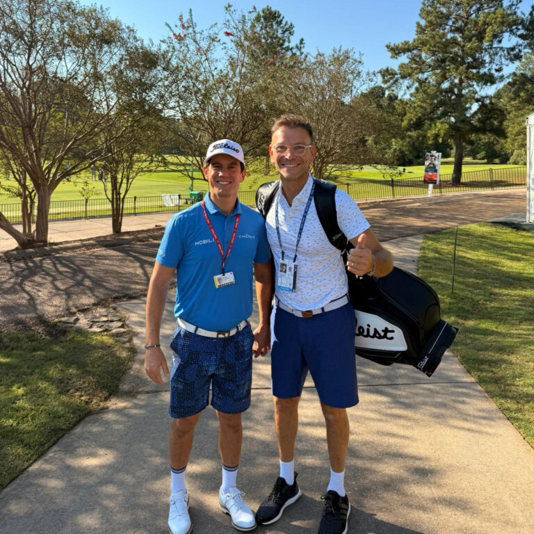 sergio manenti con matteo manassero golfista