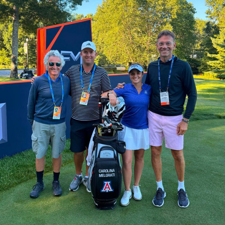 segio manenti con carolina melgrati golf